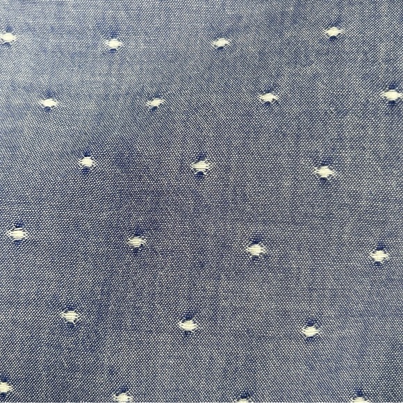 J. Crew Men's Casual Blue Button-Down Shirt with Textured Dots - Picture 12 of 12